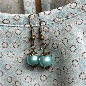 Beautiful SB Valentine Blue Boho French Hook Earrings